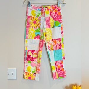 🔥Lily Pulitzer Women’s Colorful Patchwork Pants Size 2 EUC🔥